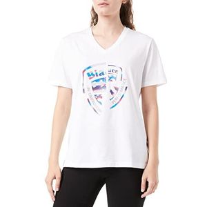 Blauer T-shirt met korte mouwen, 100 optisch wit, L voor dames, 100 optisch wit, 40 NL
