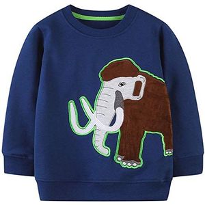 Little Hand Sweatshirt voor jongens, olifant, 110 cm