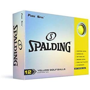 Spalding Pure Spin 12 Ball Pack - Geel