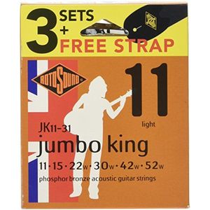 Rotosound snaren voor akoestische gitaar JUMBO KING 3 set + riem J11-31-F