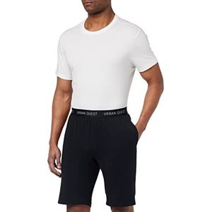 URBAN QUEST Heren Bamboo Sweat Shorts Black Sweatpants, XL