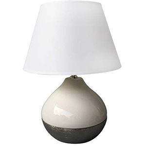 Homea 6LCE118BC lamp, keramiek, 40 W, wit, L27L27H39 cm