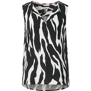 Street One Blousetop voor dames, zwart, 38