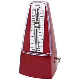 Keepdrum GMPL RD mechanische metronoom met klok klok klok klok trekkbaar rood