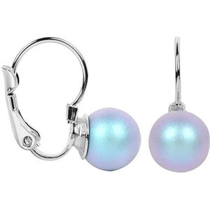 Levien Oorbellen Charmante Pearl Earrings Pearl Iridescent Light Blue sLE0281 Merk, Standaard, Niet-edele metalen, Geen edelsteen