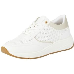 Geox D CRISTAEL D Sneakers voor dames, wit/LT goud, 39 EU, Wit Lt Gold, 39 EU