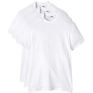Dim Ecodim T-shirt voor heren, ronde hals, 100% katoen, 3 stuks, Wit., L