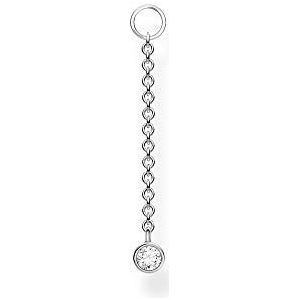 THOMAS SABO Dames oorbel hanger steen 925 sterling zilver EP006-051-14 wit 5Ltr