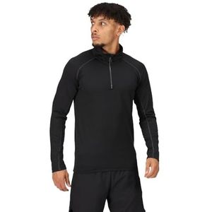 Regatta Professional Heren Stretch Half-Zip Midlayer Zwart, Zwart, XXL