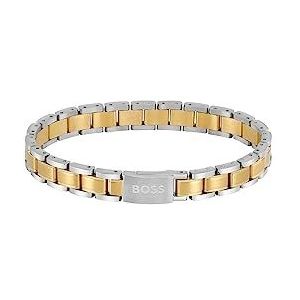 BOSS - Ketting - Roestvrij Staalkleur/Geelgoudkleur - Kettingschakels