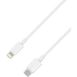 Xlayer USB-C naar Lightning-kabel met Power Delivery 1 m, Apple compatibel, oplaadkabel MFI-gecertificeerd, snellaadkabel met Quick Charge 3.0-technologie, compatibel met iPhone en iPad (wit)
