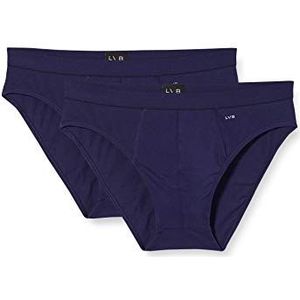 Lovable Bi-Pack Slip (2 stuks) voor heren, blauw en blauw, L