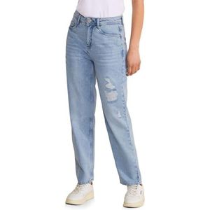 Street One Damesstijl denim modern straight, ca broek, Lichtblauw Destroyed, 28W x 28L