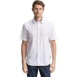 TOM TAILOR - Overhemd - Wit - Regular Fit - Katoen