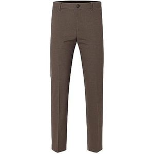 SELECTED HOMME Herenkostuumbroek, geruit, Dark Olive/Checks: mini, 58