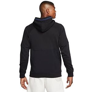 Nike, Inter M Nk Travel FLC Hoodie Sweatshirt met capuchon, zwart/wit, XL, voor heren