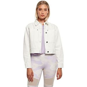 Urban Classics Boxy werknemer jas voor dames, Kleur: wit, 3XL
