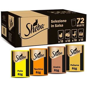 Sheba Mini Filets - Kattenvoer in saus - Gevogelte - maaltijdzakjes 72 x 85 g