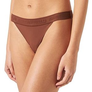 KARL LAGERFELD Dames Ultralichte String Met Karl-Logo, Mokka, M