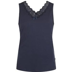 Charlie Choe Dames Dames Lace Top Mouwloos T-Shirt, Indigo, M