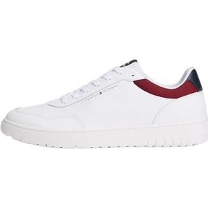 Tommy Hilfiger - TH BASKET CORE LTH - Sneakers - Wit/rood/blauw