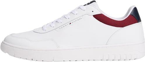 Tommy Hilfiger - TH BASKET CORE LTH - Sneakers - Wit/rood/blauw
