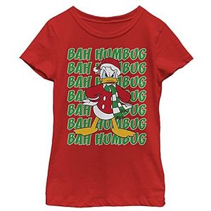 Disney Characters Donald Scrooge Girl's Solid Crew Tee, Rood, X-Small, rood, XS