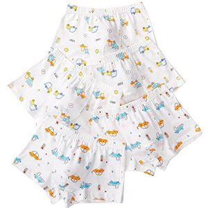 CM-Kid Boxershorts jongens onderbroeken kinderen ondergoed 5-pack katoen 10-11 jaar auto maat 140-146, Auto #2.