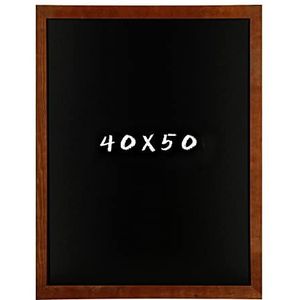 Postergaleria krijtbord voor muur | 40x50cm | Bruin | Schoolbord van grenenhout (HDF) | met krijt en een touwtje om op te hangen | voor keukens, cafés, winkels | Veel kleuren | 6 maten