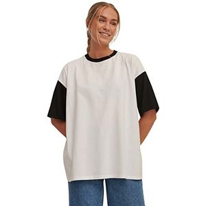 NA-KD Organisch oversized Boxy T-shirt voor dames, Kleur: wit, XS