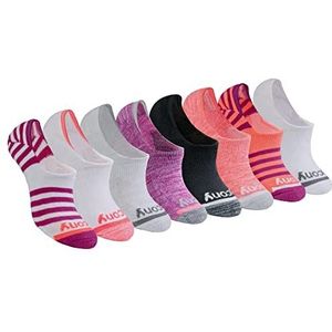 Saucony 8 paar onzichtbare schokabsorberende sokken voor dames met onzichtbare binnenzool Sokken met binnenzool (16 stuks), Bessen (8 paar), Shoe Size: 4-7