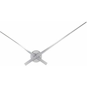 Wandklok- diameter  85 cm- Aluminium- Zilver- 'Hands' NE-2269ZI