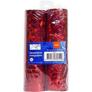 Folat - Rode Holografische Serpentines 4m - 2 stuks