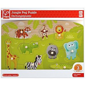 Hape E1405 Jungle Animal Wooden Peg Puzzle - Educational Toy