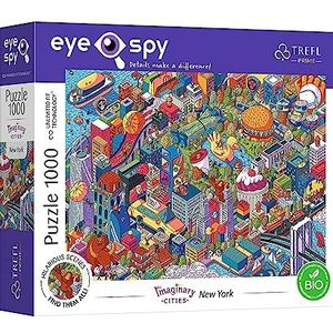 Trefl Prime - UFT Eye-Spy Puzzle Imaginary Cities: New York, USA - 1000 elementen, verrassende details, dikste karton, BIO, EKO, creatief vermaak voor volwassenen en kinderen vanaf 12 jaar