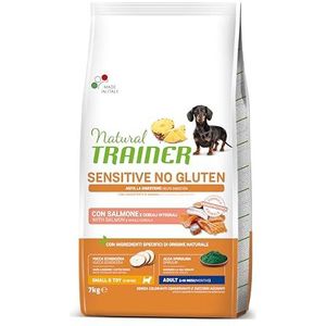 Natuurlijke Trainer Sensitive No Gluten, hondenvoer voor volwassen honden met zalm - 7 kg
