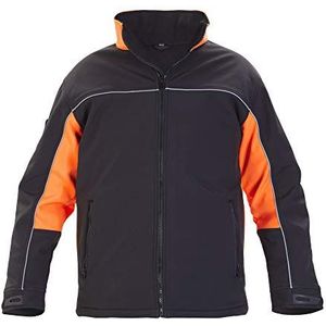 Hydrowear 042610 Rio Thermo Line Soft Shell Jack, 100% polyester, 3X-groot formaat, zwart/Hi-Vis oranje