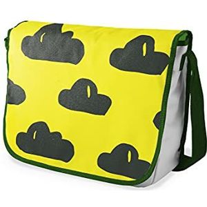 Bonamaison Digitaal bedrukte Messenger schooltas met kaki riem voor meisjes en jongens, boodschappentassen voor scholieren, schoudertassen, grootte: 29x36 cm