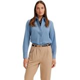 Bugatti - Overhemdblouse - Lichtblauw - Van Elastisch Katoen