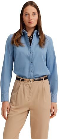 Bugatti - Overhemdblouse - Lichtblauw - Van Elastisch Katoen