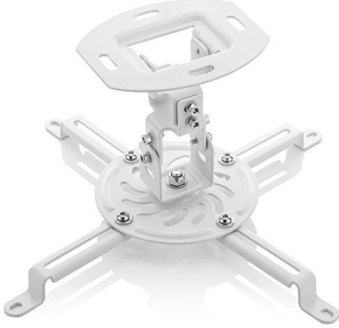 deleyCON - Universele Beamerbevestiging - Wit - Draagvermogen tot 13,5Kg - Kantelbaar en Draaibaar