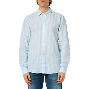ONSCAIDEN LS Stripe Linnen Shirt 660 NOOS, Cashmere Blue, XL