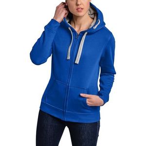 HRM - Dames Hoodie - Koningsblauw - 80% Katoen, 20% Polyester, Slim-Fit, Duurzaam