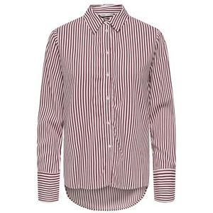 CD - Stripes - Blouse - Burgundy - Knoopsluiting - Lange Mouwen