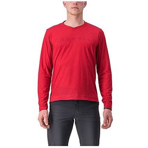 CASTELLI T-shirt voor heren, Donker Rood, S