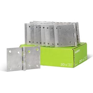 Alberts 852047 Scharnier | breed | rvs | 81 x 128 mm | set van 20