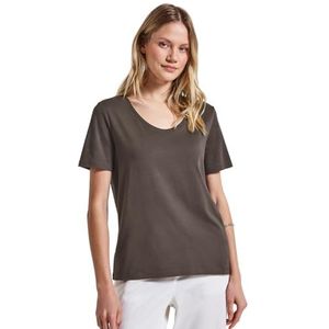 Street One - Dames Basic Shirt - Bruin