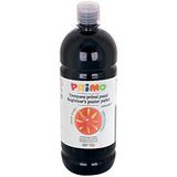 PRIMO Schoolverf Tempera kleur voor kinderen, 1000 ml fles met doseerdop (zwart)