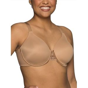 Vanity Fair Women's Beauty Back Smoothing Minimizer BH, minimaliseert buste lijn tot 3,8 cm, niet-gewatteerde cups tot H, Beugel - Totaal Tan, 100C