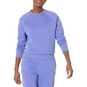 Amazon Essentials Dames Relaxed-Fit Crew Neck Sweatshirt met lange mouwen (verkrijgbaar in grote maten), paarsblauw, XL